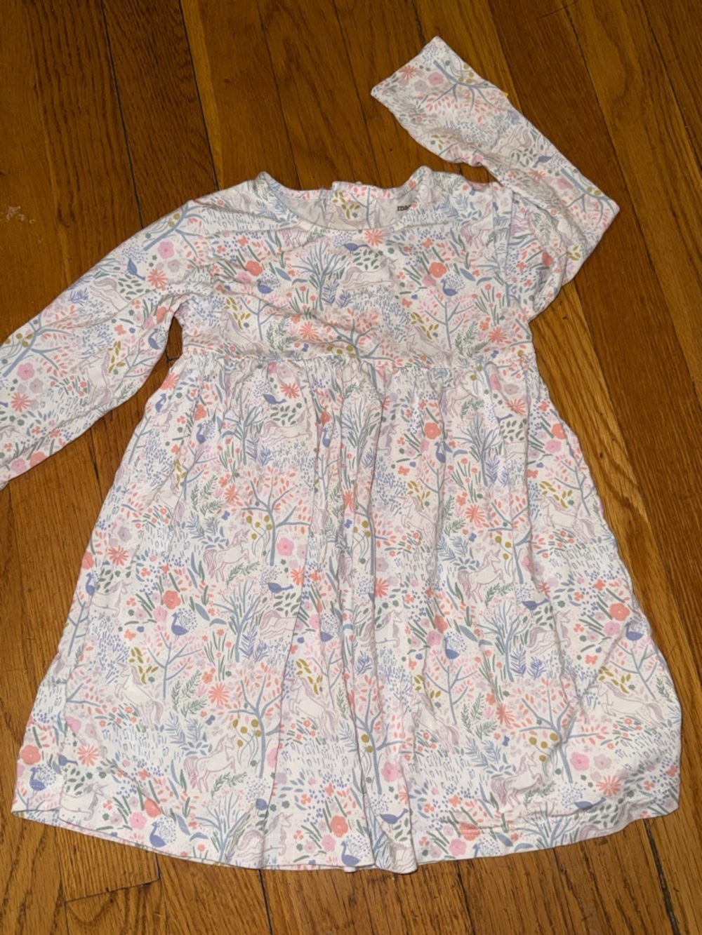 Magnetic Me unicorn floral modal blend dress long sleeve 2T